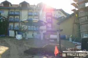 Construction continues at the Bavarian  Inn Lodge